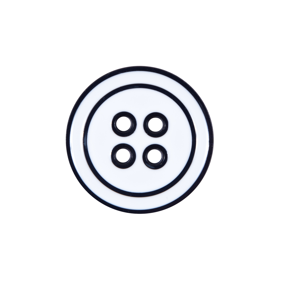 Italian Navy and White Plastic Button – 36L/23mm Italian Navy and White Plastic Button – 36L/23mm