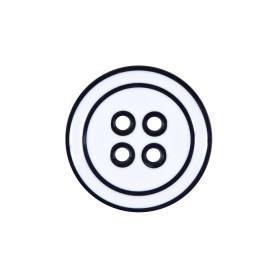 Italian Navy and White Plastic Button – 36L/23mm Italian Navy and White Plastic Button – 36L/23mm