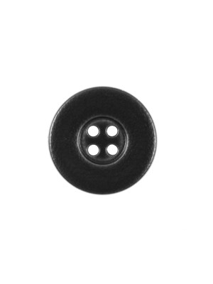 Italian Black 4-Hole Plastic Button – 24L/15mm Italian Black 4-Hole Plastic Button – 24L/15mm