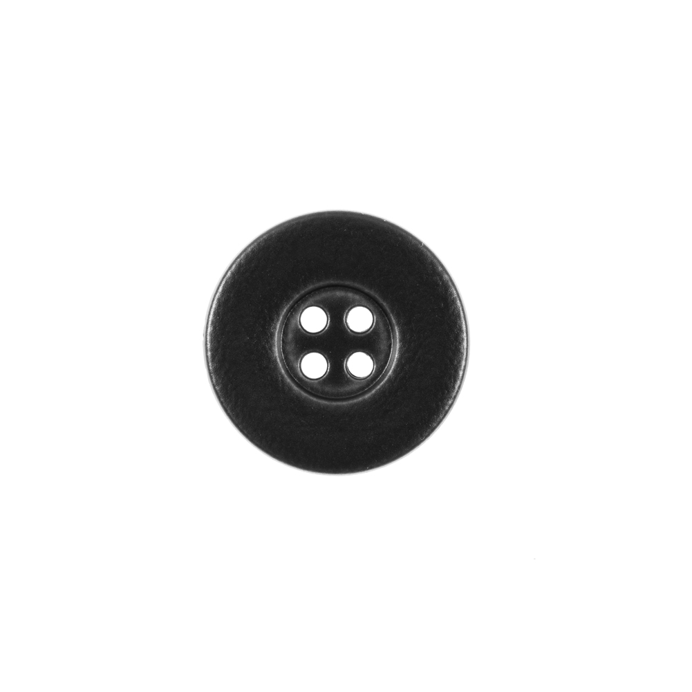 Italian Black 4-Hole Plastic Button – 24L/15mm Italian Black 4-Hole Plastic Button – 24L/15mm