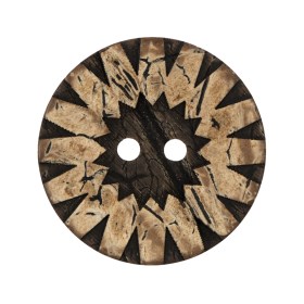 Italian Brown Carved Coconut Button – 48L/30mm Italian Brown Carved Coconut Button – 48L/30mm