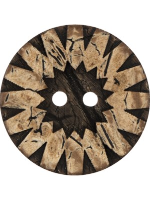 Italian Brown Carved Coconut Button – 48L/30mm Italian Brown Carved Coconut Button – 48L/30mm