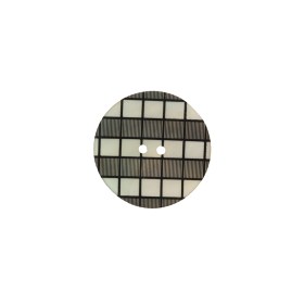 Italian Black and White Checkered Mother Of Pearl Button – 24L/15mm Italian Black and White Checkered Mother Of Pearl Button – 24L/15mm