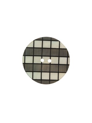 Italian Black and White Checkered Mother Of Pearl Button – 24L/15mm Italian Black and White Checkered Mother Of Pearl Button – 24L/15mm