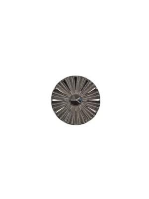 Italian Gunmetal Chrome Plated Floral Nylon Button – 16L/10mm Italian Gunmetal Chrome Plated Floral Nylon Button – 16L/10mm