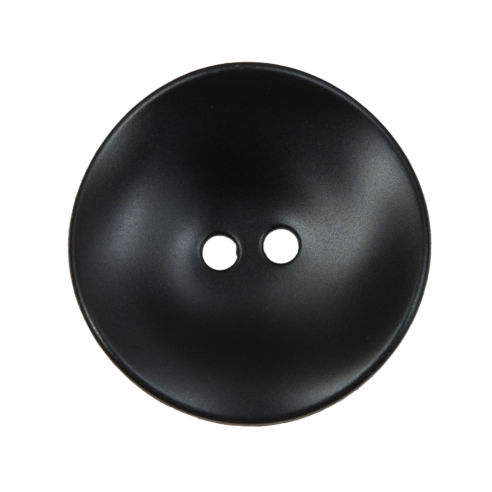 Matte Black Concaving 2-Hole Button – 44L/28mm Matte Black Concaving 2-Hole Button – 44L/28mm