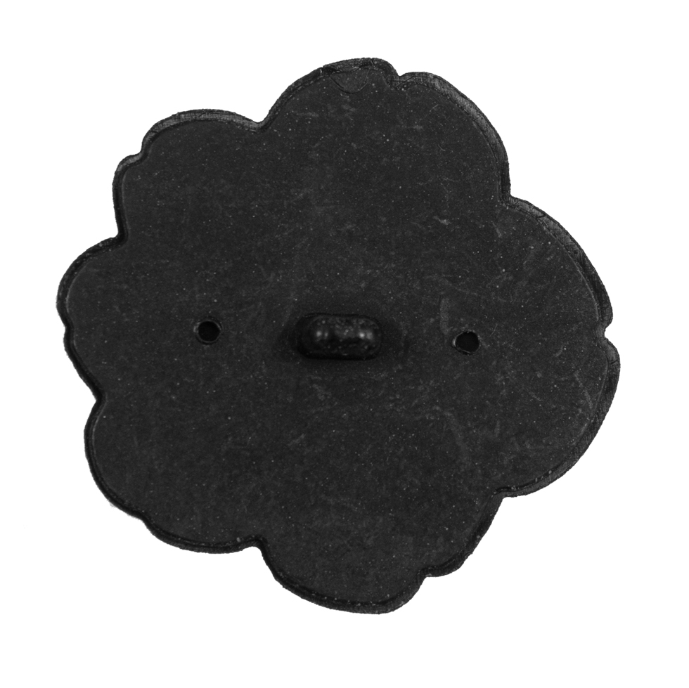 Italian Black Flower Shank Back Button – 54L/34mm Italian Black Flower Shank Back Button – 54L/34mm