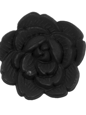 Italian Black Flower Shank Back Button – 54L/34mm Italian Black Flower Shank Back Button – 54L/34mm