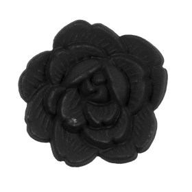 Italian Black Flower Shank Back Button – 54L/34mm Italian Black Flower Shank Back Button – 54L/34mm