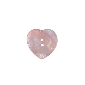 Italian Pink Heart-Shaped Shell Button – 24L/15mm Italian Pink Heart-Shaped Shell Button – 24L/15mm