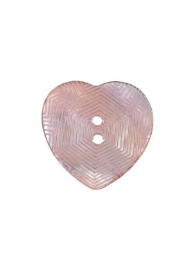 Italian Pink Heart-Shaped Shell Button – 32L/20mm Italian Pink Heart-Shaped Shell Button – 32L/20mm