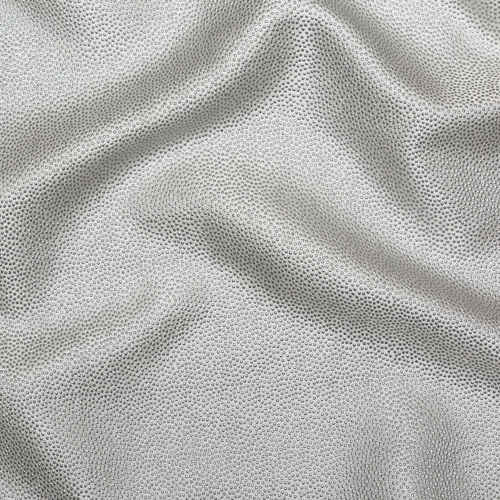 Metallic Silver Cheetah Spotted Luxury Brocade Metallic Silver Cheetah Spotted Luxury Brocade