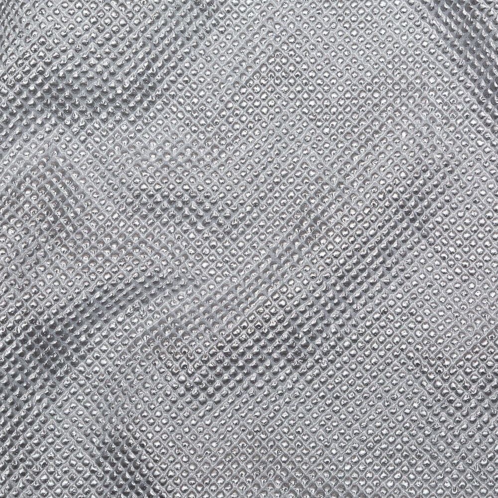 Marylin Metallic Silver Diamond Quilted Brocade Marylin Metallic Silver Diamond Quilted Brocade