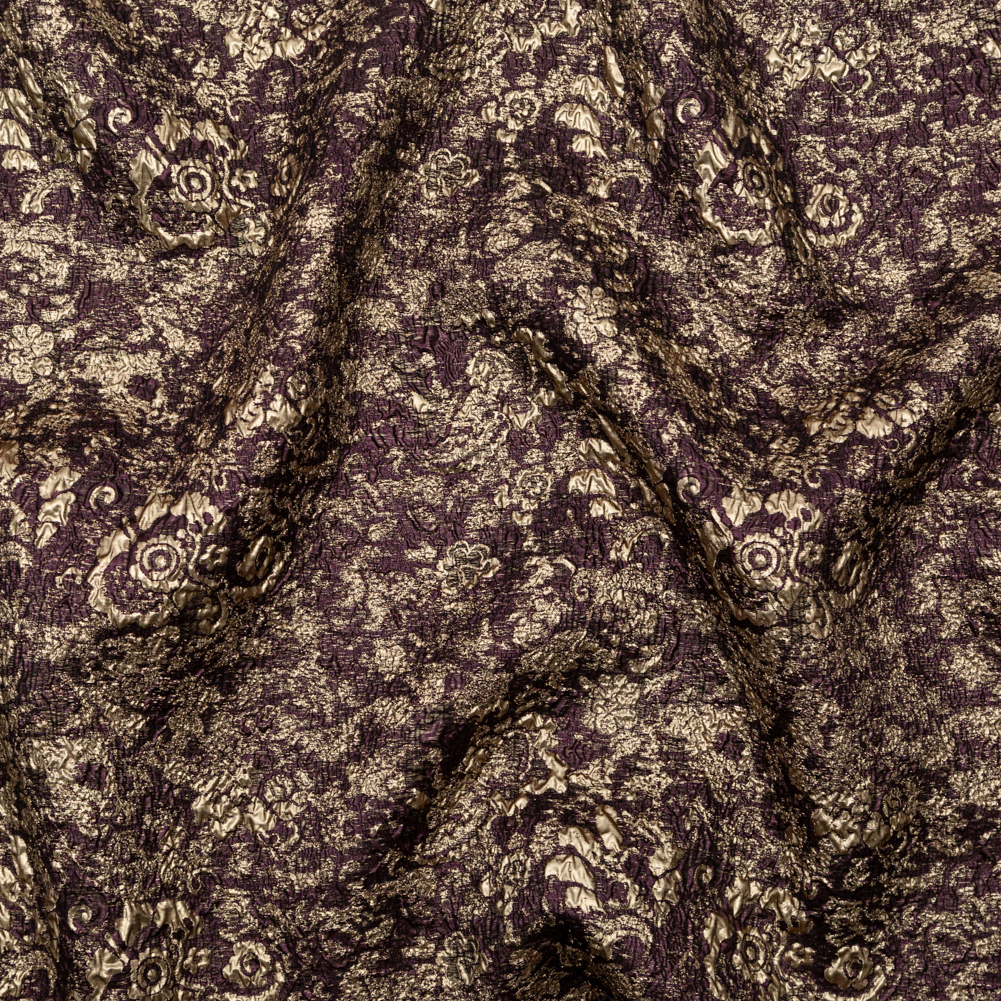 Aubergine and Gold Luxury Metallic Brocade Aubergine and Gold Luxury Metallic Brocade