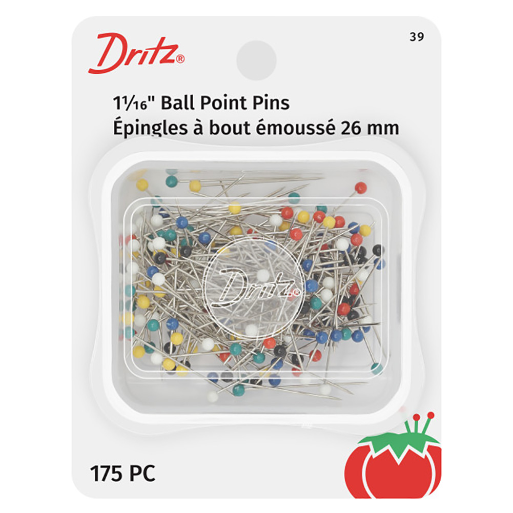 Dritz Ball Point Pins – 1.0625″ Assorted Colors – 175 ct Dritz Ball Point Pins – 1.0625″ Assorted Colors – 175 ct