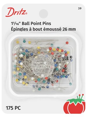 Dritz Ball Point Pins – 1.0625″ Assorted Colors – 175 ct Dritz Ball Point Pins – 1.0625″ Assorted Colors – 175 ct
