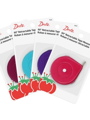 Dritz Retractable Tape Measure – Assorted Colors – 60″ Dritz Retractable Tape Measure – Assorted Colors – 60″