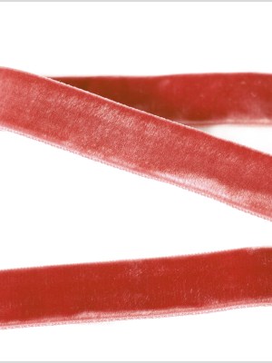 Double Faced Velvet Ribbon Made in Italy – 7/8″ – Rust Double Faced Velvet Ribbon Made in Italy – 7/8″ – Rust