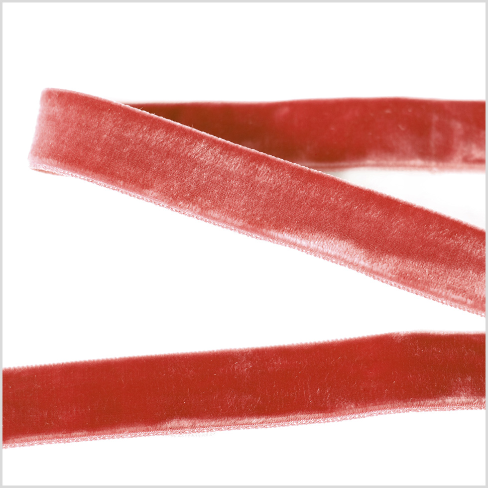 Double Faced Velvet Ribbon Made in Italy – 7/8″ – Rust Double Faced Velvet Ribbon Made in Italy – 7/8″ – Rust