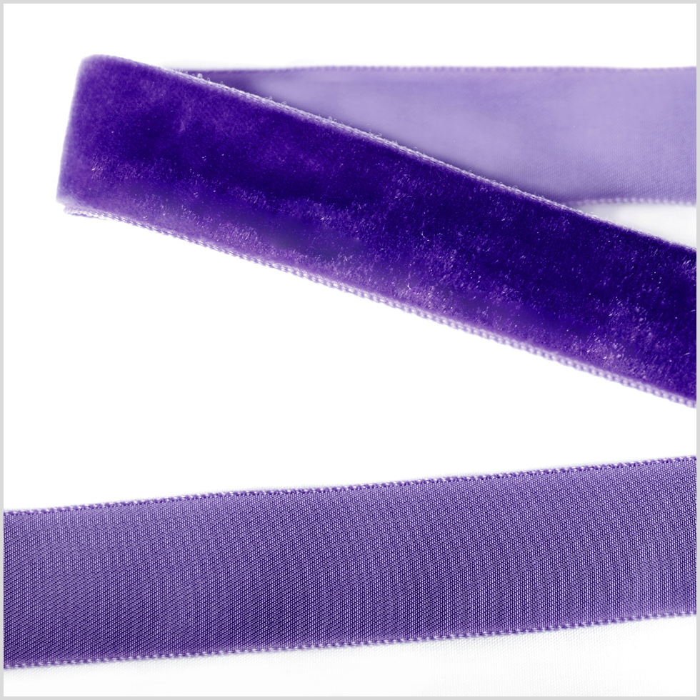 Single Faced Velvet Ribbon Made in Italy – 7/8″ – Purple – Sabine Collection Single Faced Velvet Ribbon Made in Italy – 7/8″ – Purple – Sabine Collection