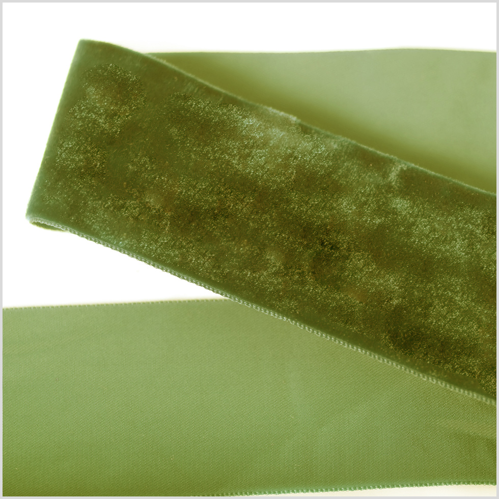 Single Faced Velvet Ribbon Made in Italy – 2″ – Moss Green – Sabine Collection Single Faced Velvet Ribbon Made in Italy – 2″ – Moss Green – Sabine Collection