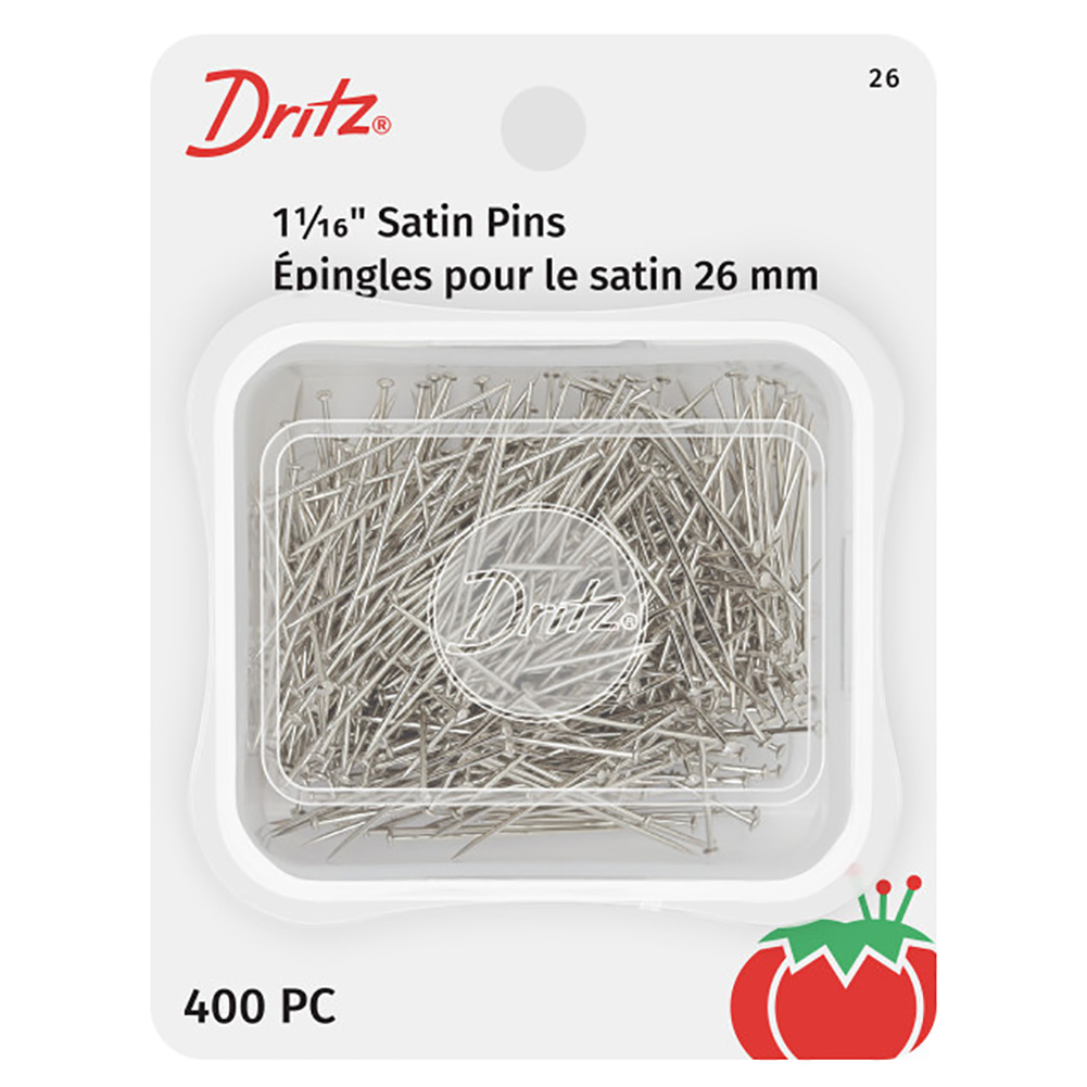 Dritz Satin Pins - 1.0625" Nickel - 400 ct