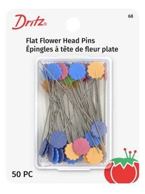 Dritz Flat Flower Head Pins – 1.75″ Assorted Colors – 50 ct Dritz Flat Flower Head Pins – 1.75″ Assorted Colors – 50 ct