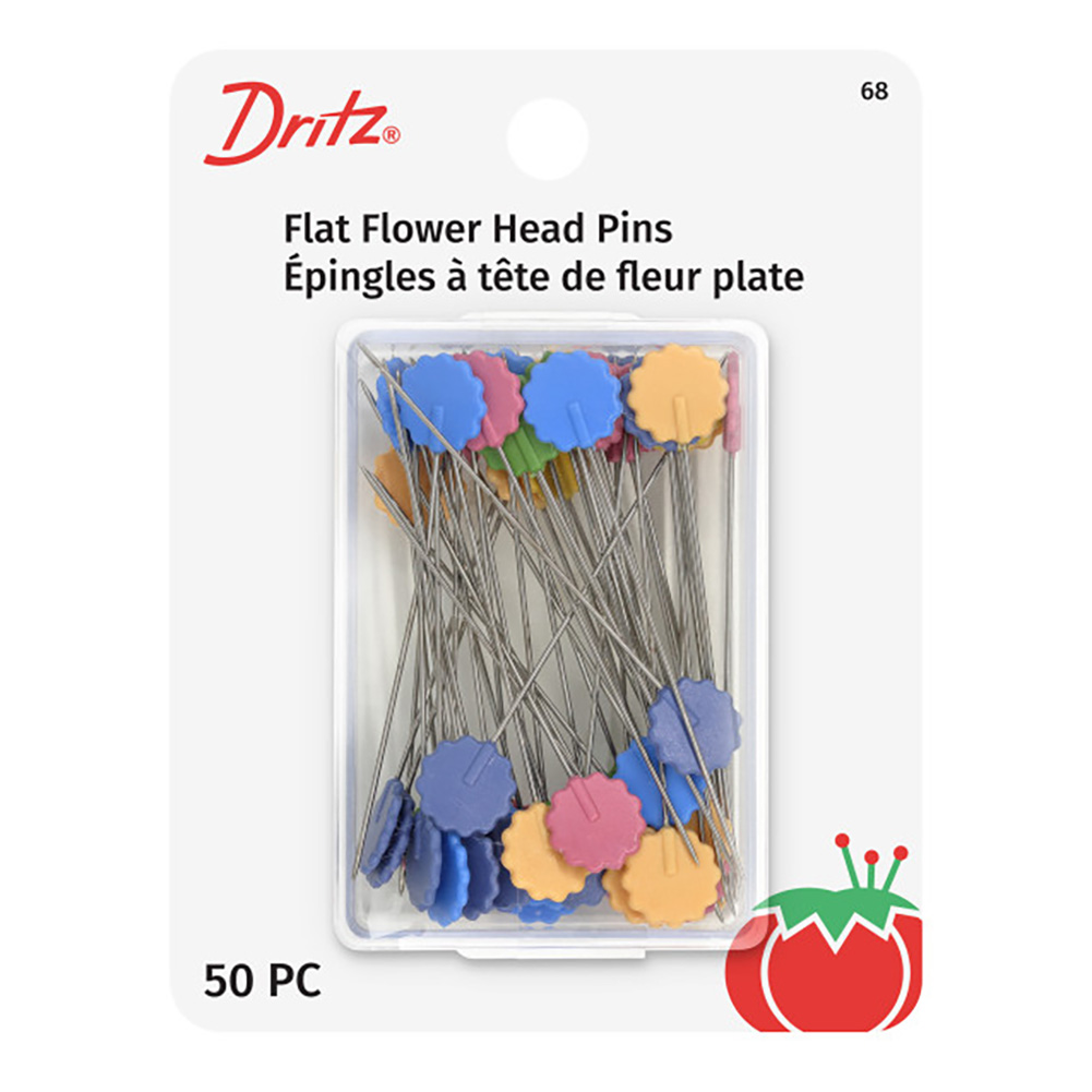 Dritz Flat Flower Head Pins – 1.75″ Assorted Colors – 50 ct Dritz Flat Flower Head Pins – 1.75″ Assorted Colors – 50 ct