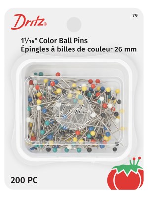 Dritz Color Ball Pins – 1.0625″ Assorted Colors – 200 ct Dritz Color Ball Pins – 1.0625″ Assorted Colors – 200 ct