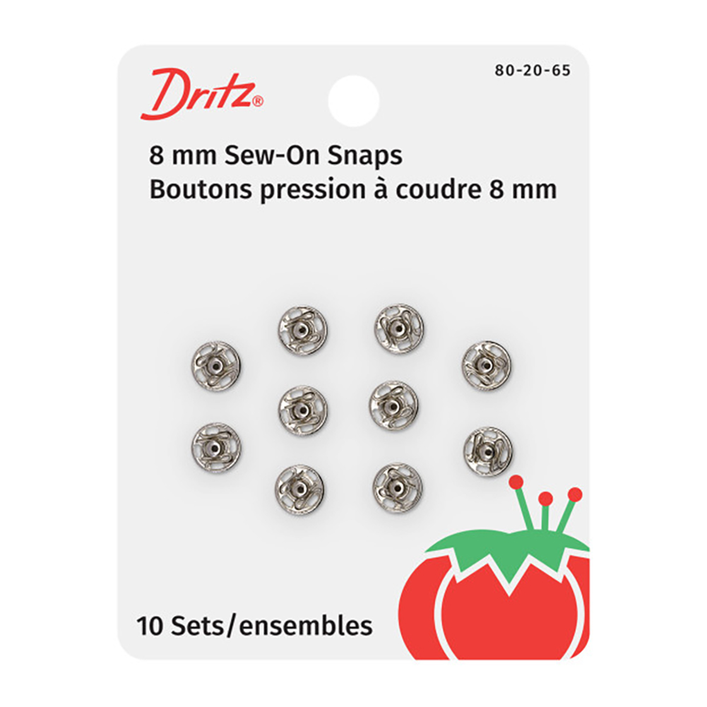 Dritz Sew-On Snaps – Nickel – Size 2/0, 10 Sets Dritz Sew-On Snaps – Nickel – Size 2/0, 10 Sets