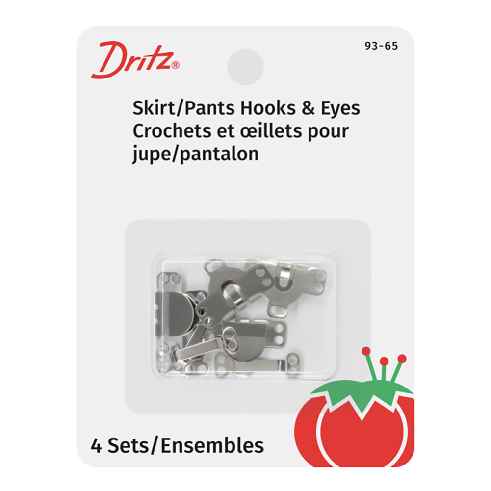 Dritz Wide Hooks & Eyes – Nickel – 4 Sets Dritz Wide Hooks & Eyes – Nickel – 4 Sets