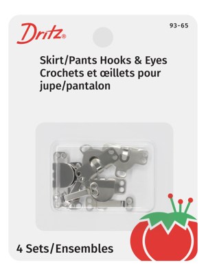 Dritz Wide Hooks & Eyes – Nickel – 4 Sets Dritz Wide Hooks & Eyes – Nickel – 4 Sets