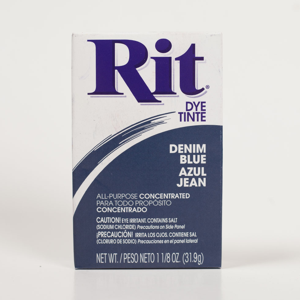 Rit All-Purpose Box Fabric Dye – Denim Blue – 1 1/8oz Rit All-Purpose Box Fabric Dye – Denim Blue – 1 1/8oz