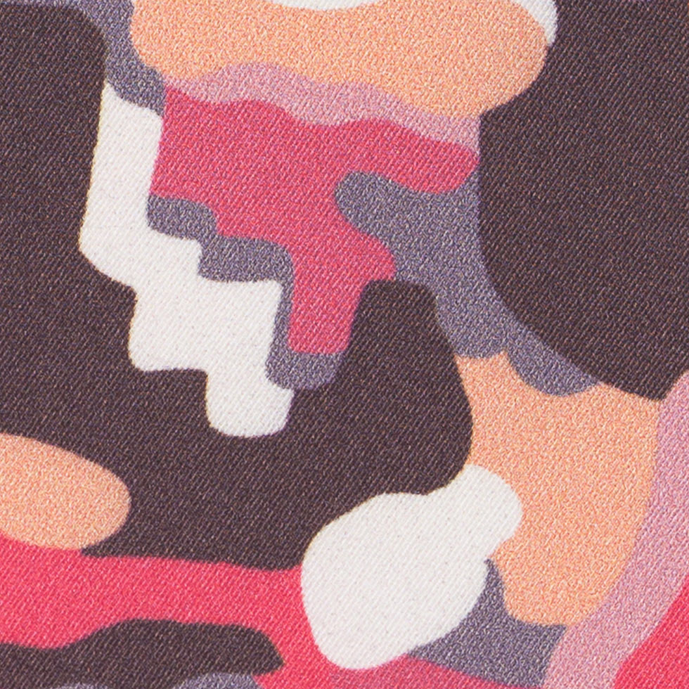 NYC Designer Peach Camo Poly Charmeuse NYC Designer Peach Camo Poly Charmeuse