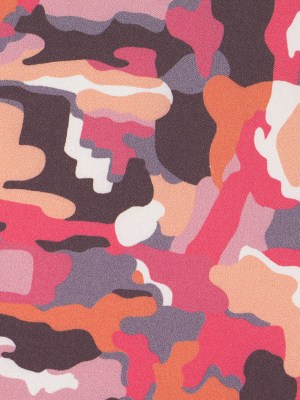 NYC Designer Peach Camo Poly Charmeuse NYC Designer Peach Camo Poly Charmeuse