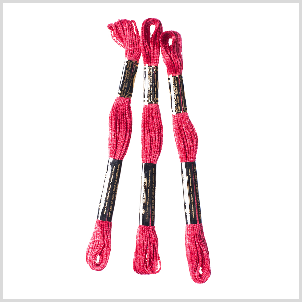 3-Pack DMC Size 6 Embroidery Floss #304 Medium Christmas Red 3-Pack DMC Size 6 Embroidery Floss #304 Medium Christmas Red