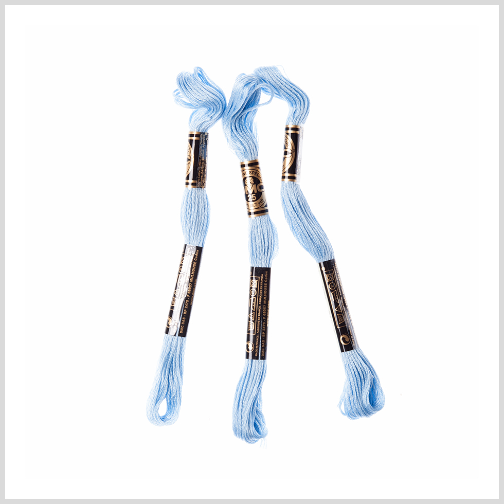 3-Pack DMC Size 6 Embroidery Floss #800 Pale Delft Blue 3-Pack DMC Size 6 Embroidery Floss #800 Pale Delft Blue