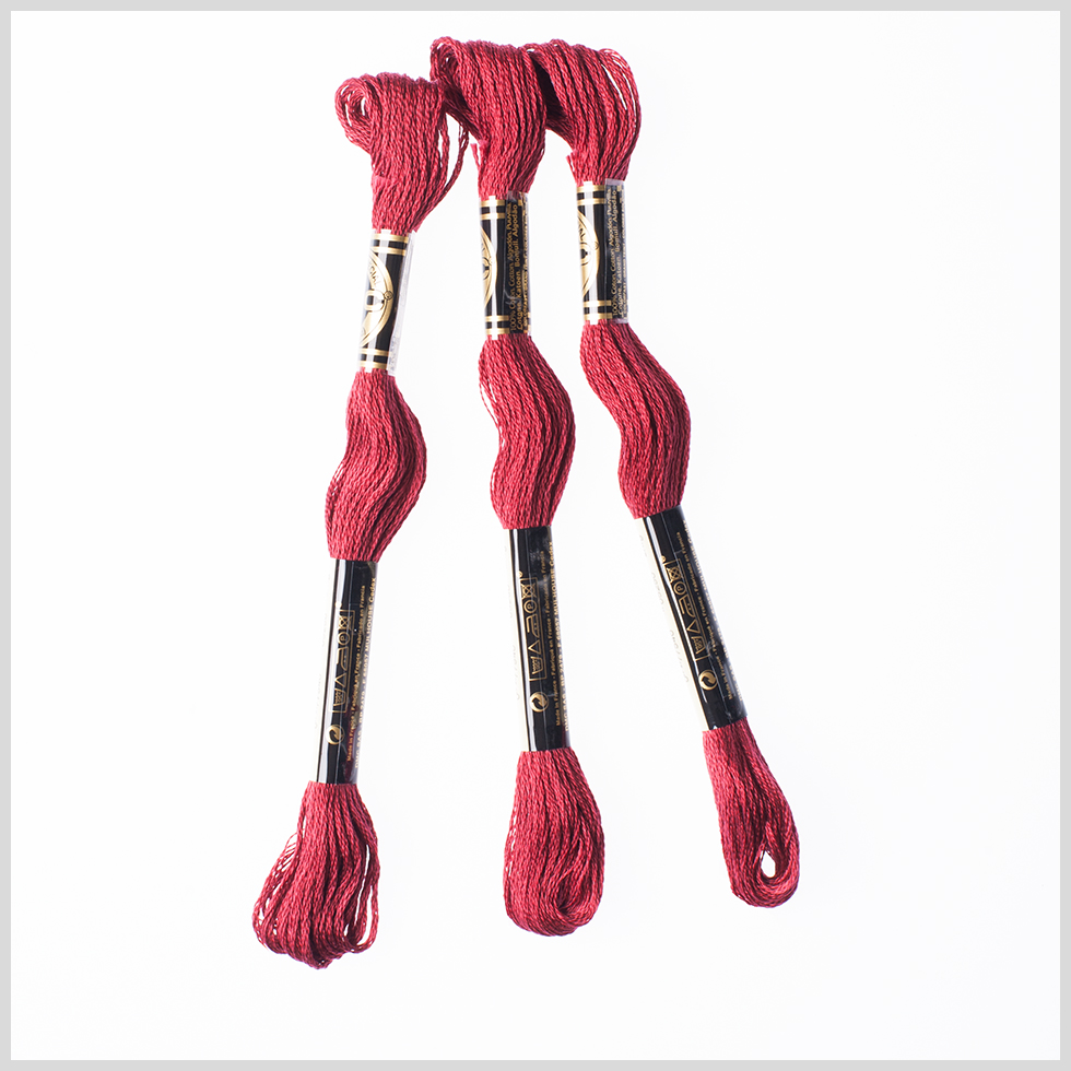 3-Pack DMC Size 6 Embroidery Floss #815 Medium Garnet 3-Pack DMC Size 6 Embroidery Floss #815 Medium Garnet