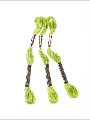 3-Pack DMC Size 6 Embroidery Floss #907 Light Parrot Green 3-Pack DMC Size 6 Embroidery Floss #907 Light Parrot Green