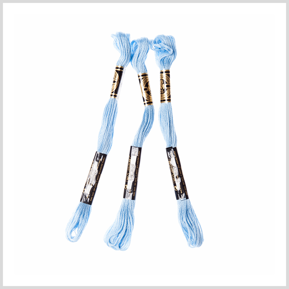 3-Pack DMC Size 6 Embroidery Floss #3325 Light Baby Blue 3-Pack DMC Size 6 Embroidery Floss #3325 Light Baby Blue