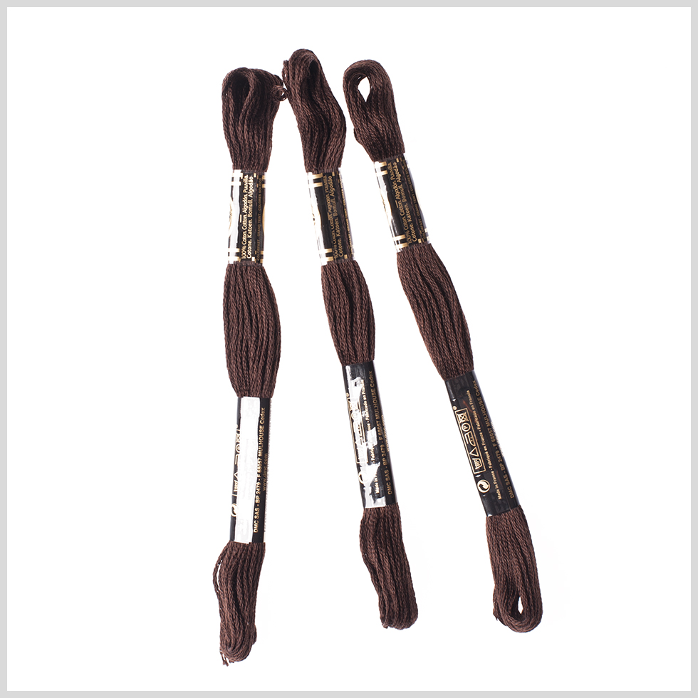 3-Pack DMC Size 6 Embroidery Floss #3371 Black Brown 3-Pack DMC Size 6 Embroidery Floss #3371 Black Brown