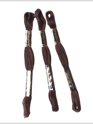 3-Pack DMC Size 6 Embroidery Floss #3371 Black Brown 3-Pack DMC Size 6 Embroidery Floss #3371 Black Brown