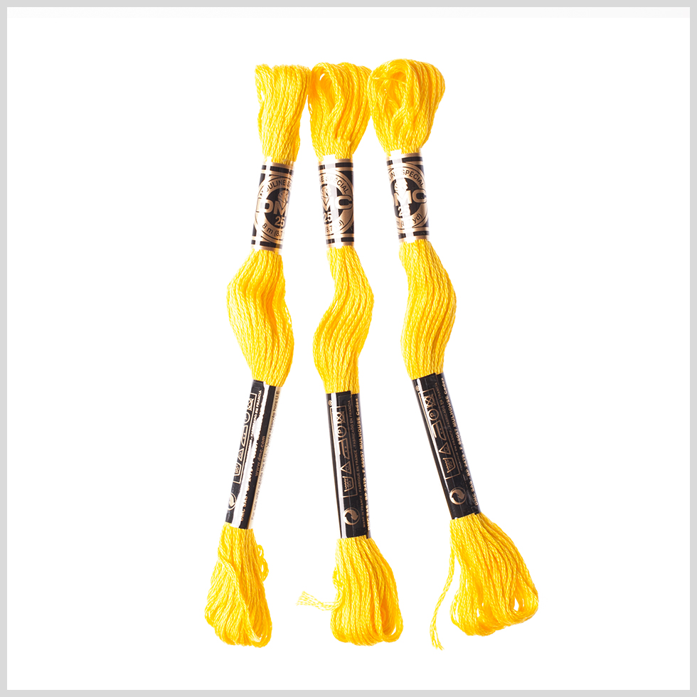 3-Pack DMC Size 6 Embroidery Floss #444 Dark Lemon 3-Pack DMC Size 6 Embroidery Floss #444 Dark Lemon