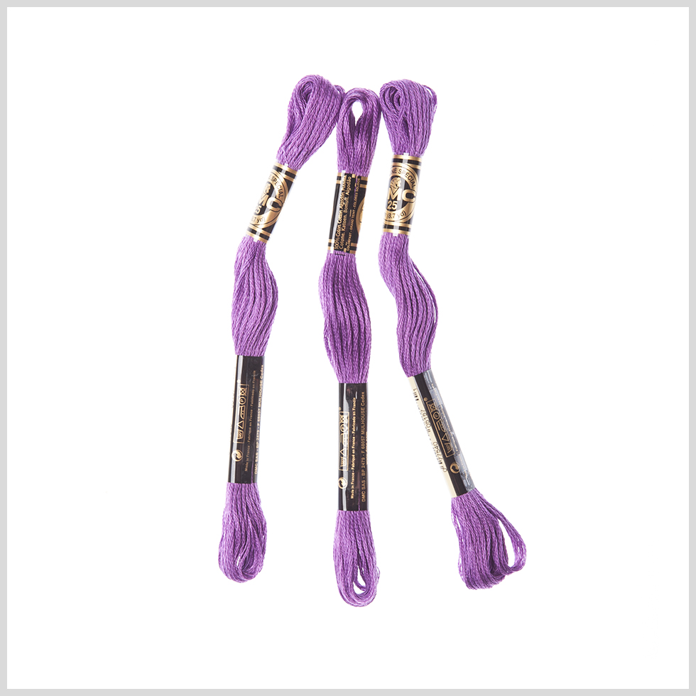 3-Pack DMC Size 6 Embroidery Floss #552 Medium Violet 3-Pack DMC Size 6 Embroidery Floss #552 Medium Violet
