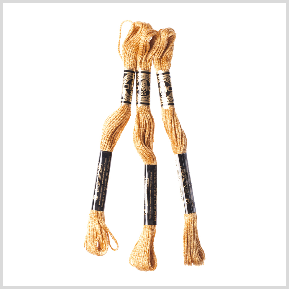 3-Pack DMC Size 6 Embroidery Floss #729 Old Gold 3-Pack DMC Size 6 Embroidery Floss #729 Old Gold