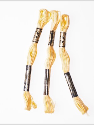3-Pack DMC Size 6 Embroidery Floss #744 Golden Haze 3-Pack DMC Size 6 Embroidery Floss #744 Golden Haze