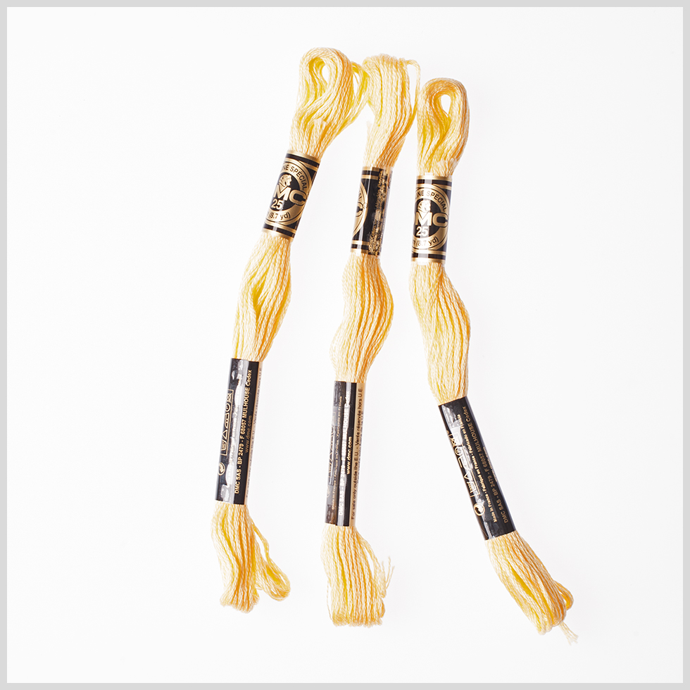 3-Pack DMC Size 6 Embroidery Floss #744 Golden Haze 3-Pack DMC Size 6 Embroidery Floss #744 Golden Haze