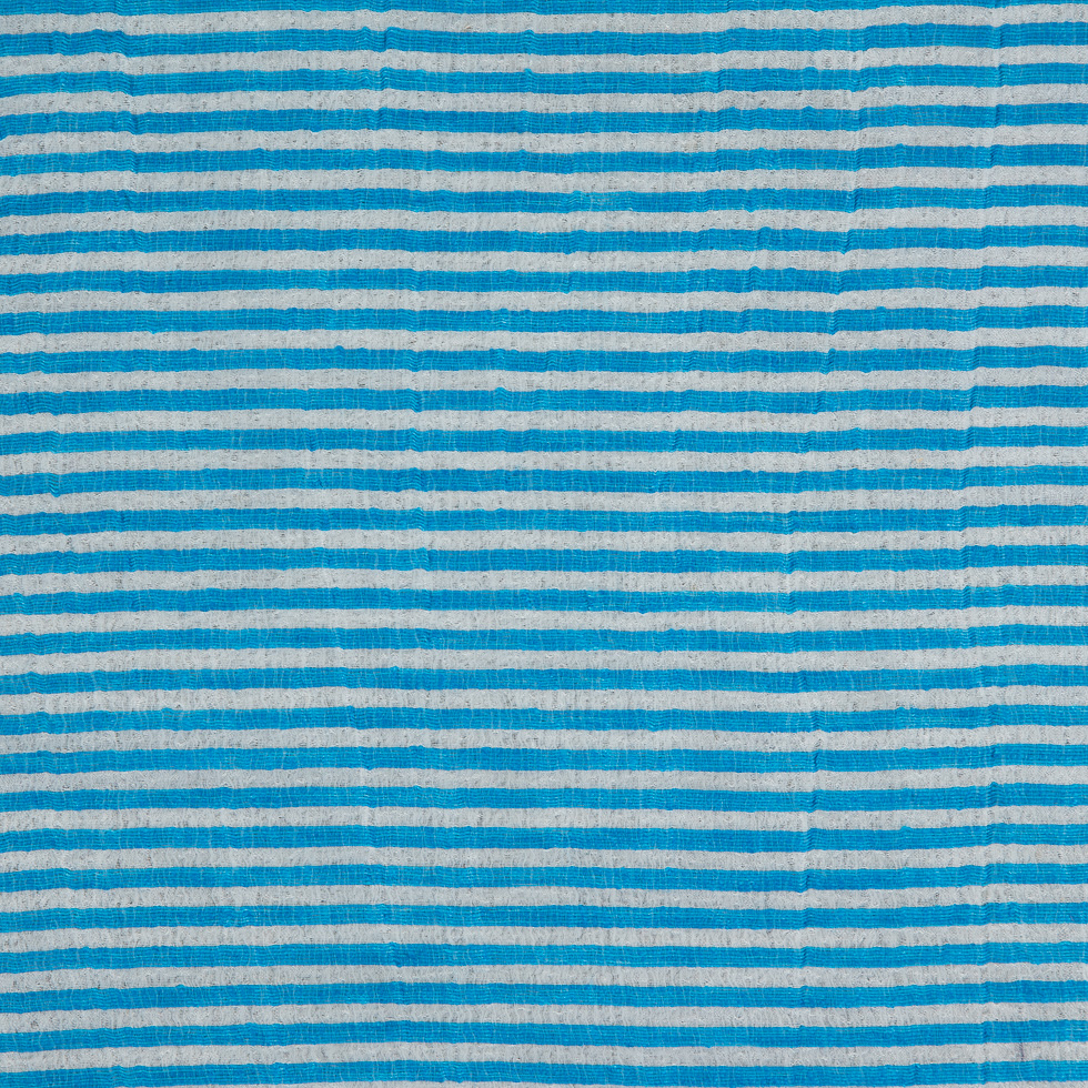 Malibu Blue/White Candy Striped Crinkled Organdy Malibu Blue/White Candy Striped Crinkled Organdy