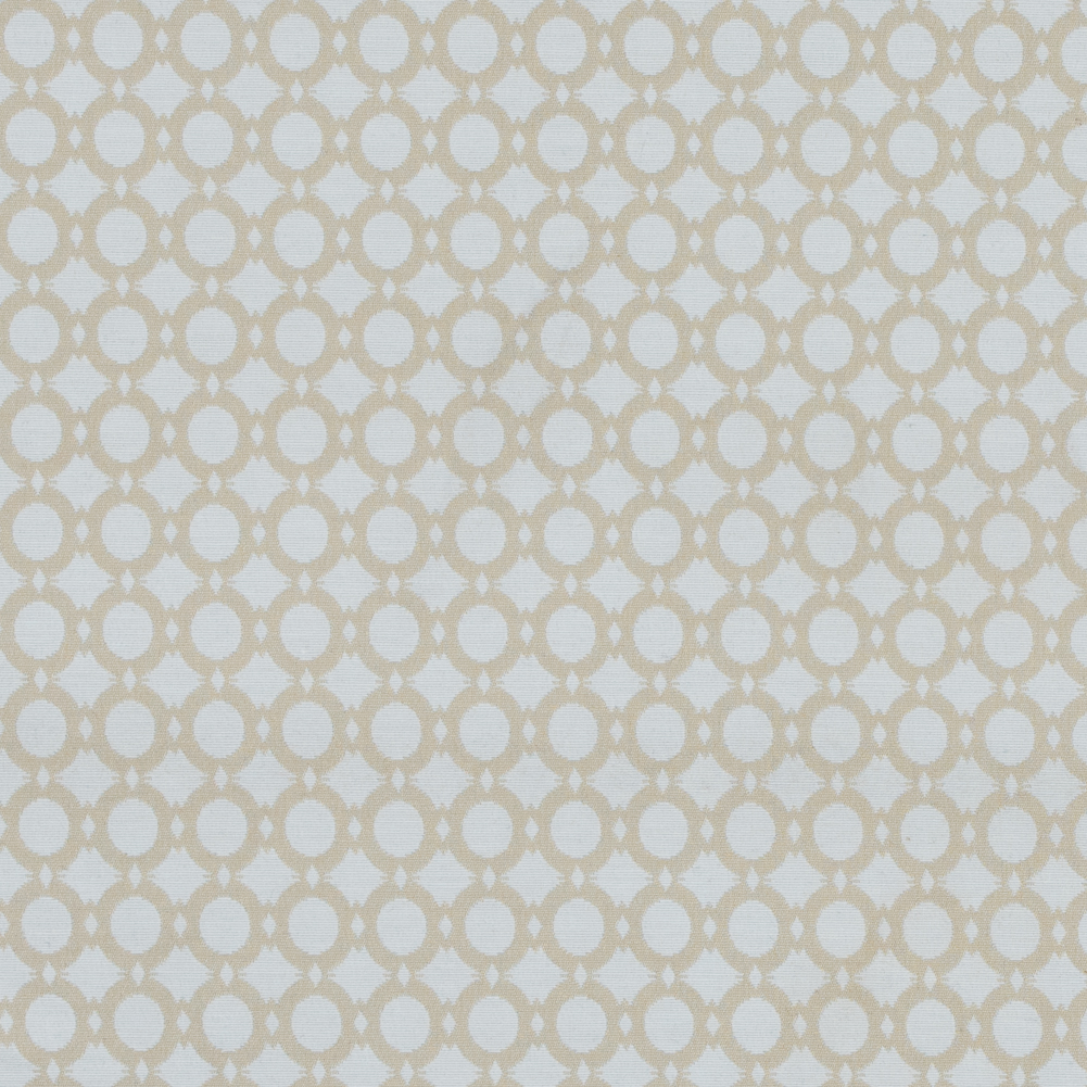 Marzipan and White Geometric Stretch Cotton Jacquard Marzipan and White Geometric Stretch Cotton Jacquard