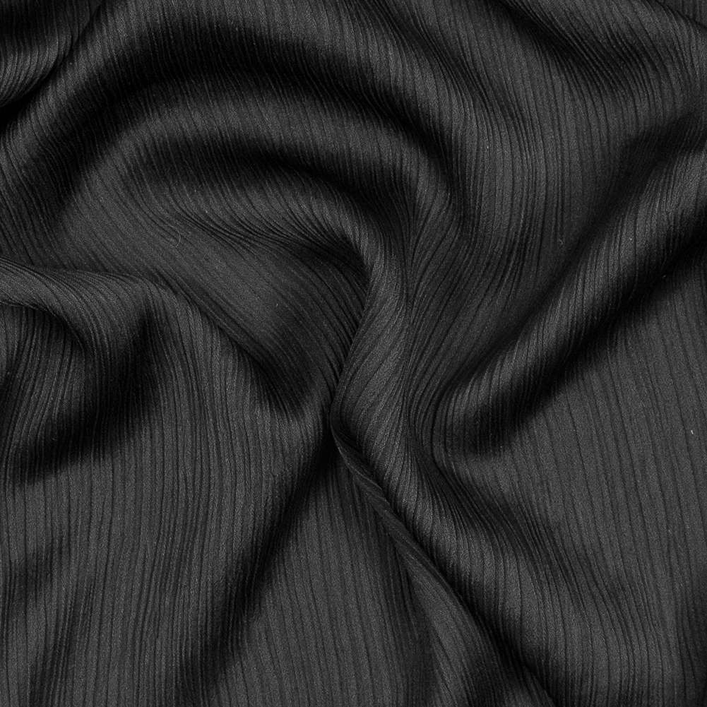 Black Stretch Rayon Plisse Black Stretch Rayon Plisse
